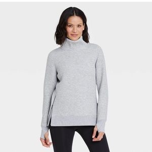 Women's Quilted Pullover with Funnel Neck Collar - All in Motion Gray
